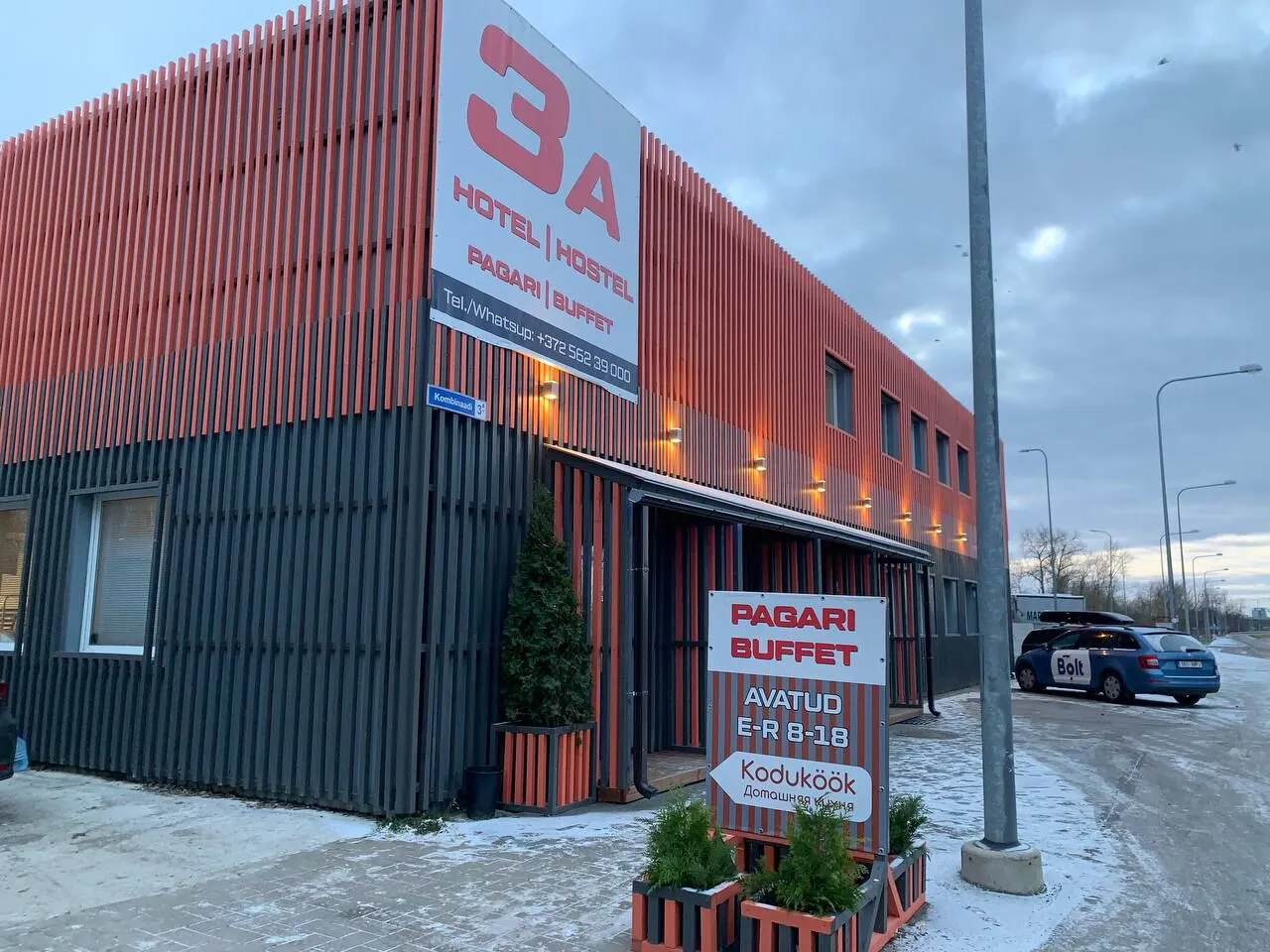 Hostel 3A building exterior in Maardu